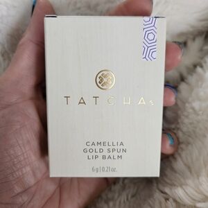 Tatcha Camellia Gold Spun Lip Balm - White and Gold Packaging